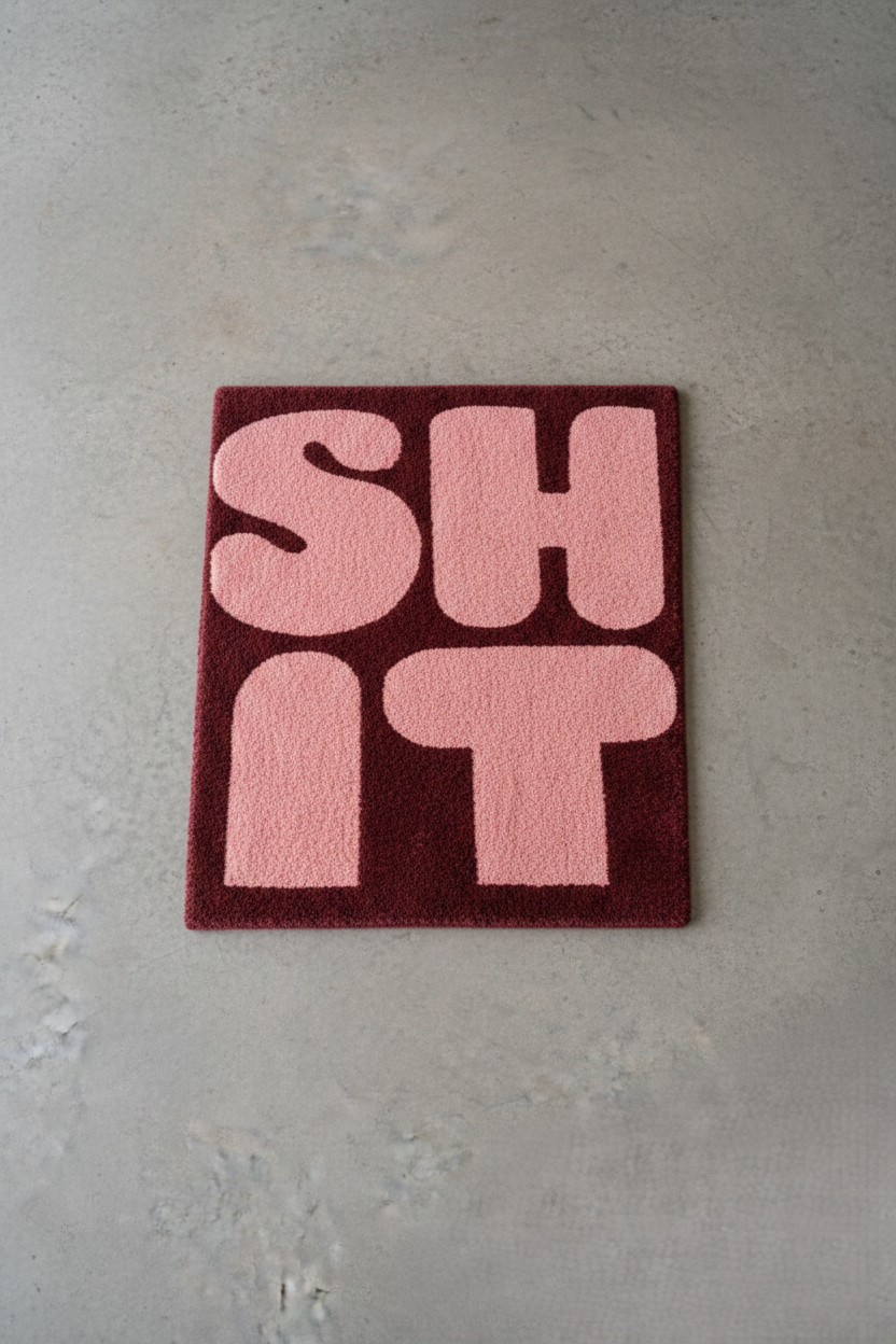 "SHIT" Typography Rug