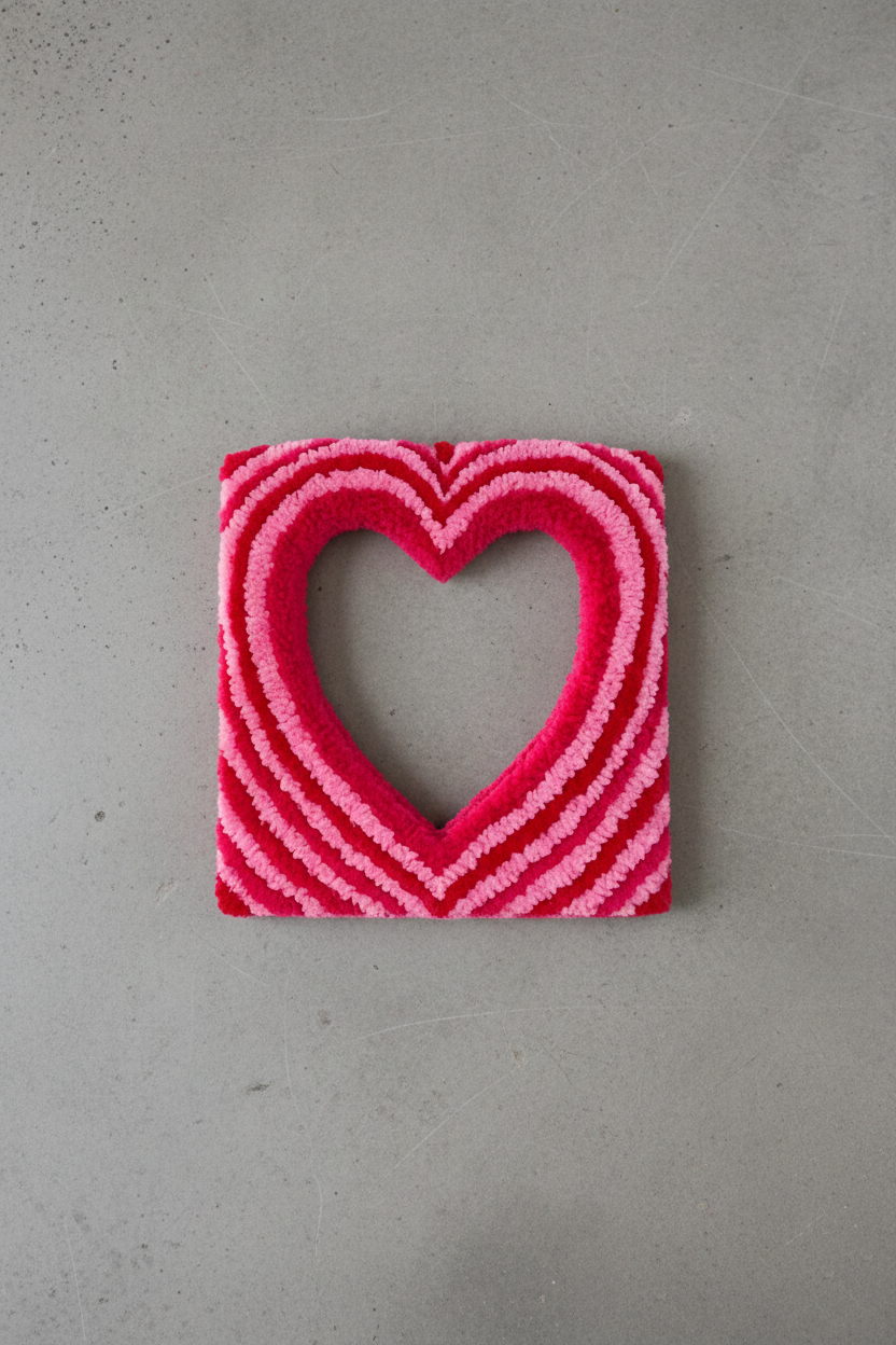 Valentine Heart Tufted Mirror Sleeve