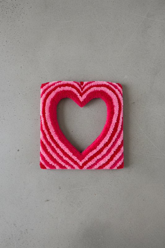Valentine Heart Tufted Mirror Sleeve