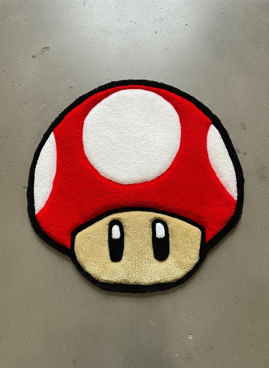 Retro Mushroom Rug