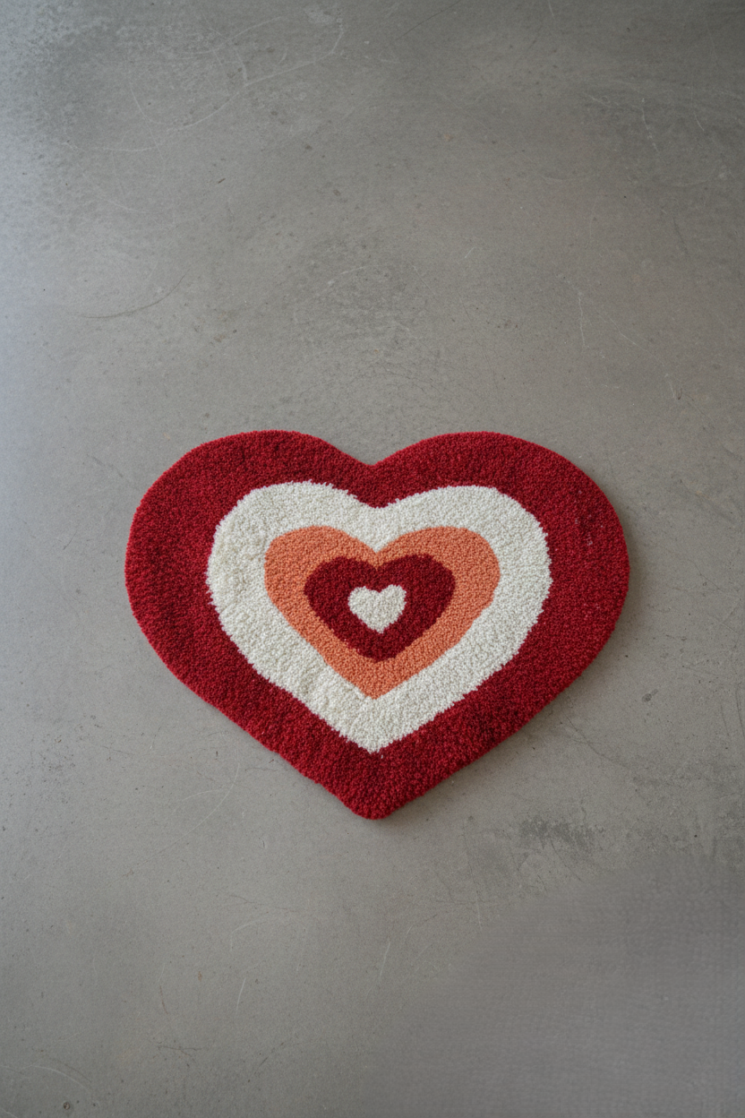 Endless Love Heart Rug