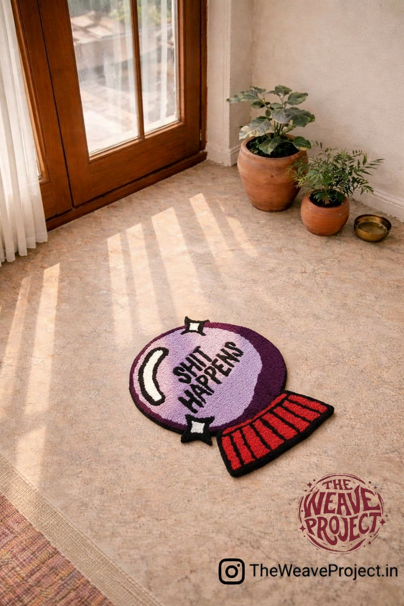 “SHIT HAPPENS” Crystal Ball Rug