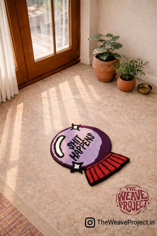 “SHIT HAPPENS” Crystal Ball Rug