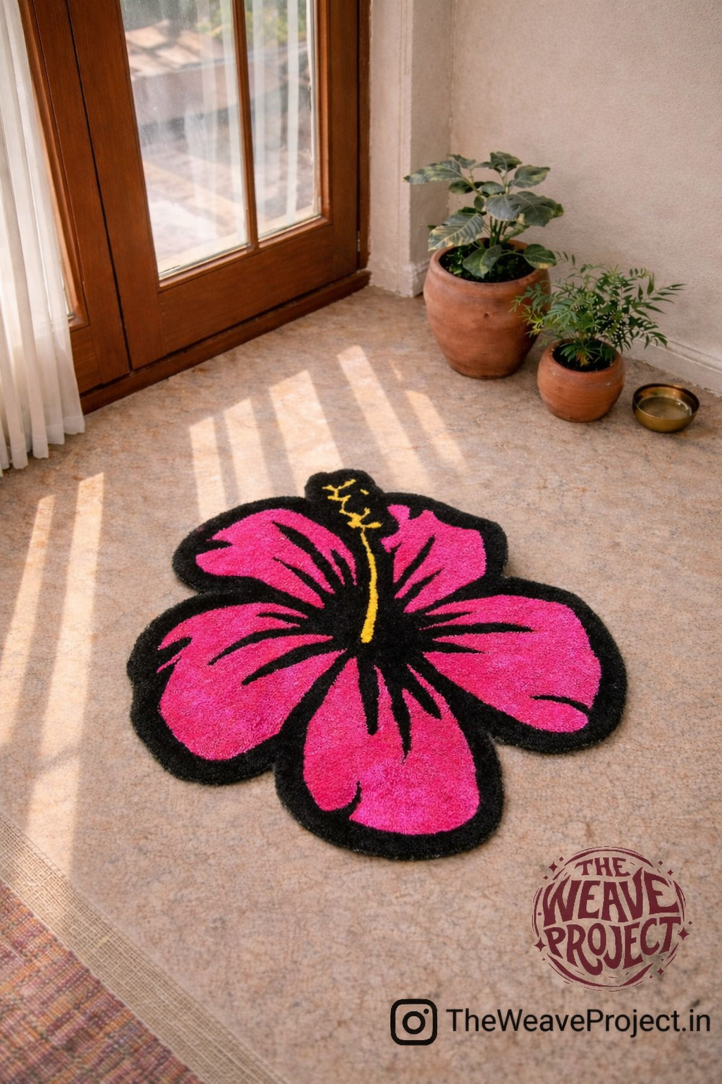 Pink Flower Rug