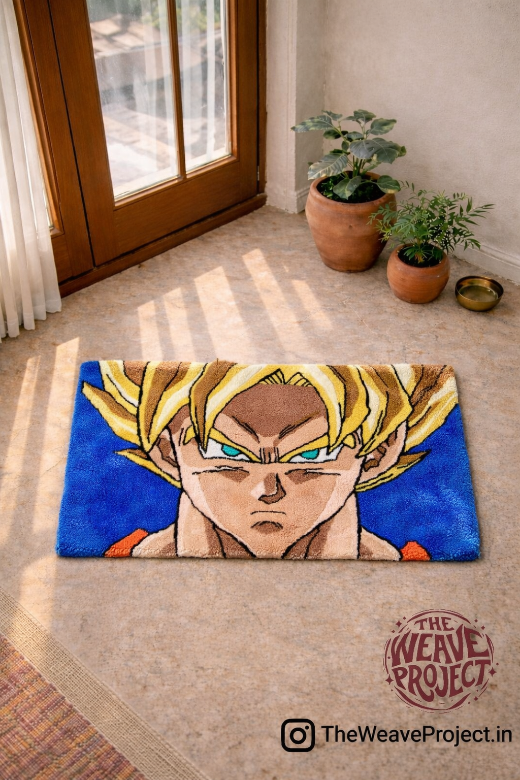 Goku Warrior Face Rug