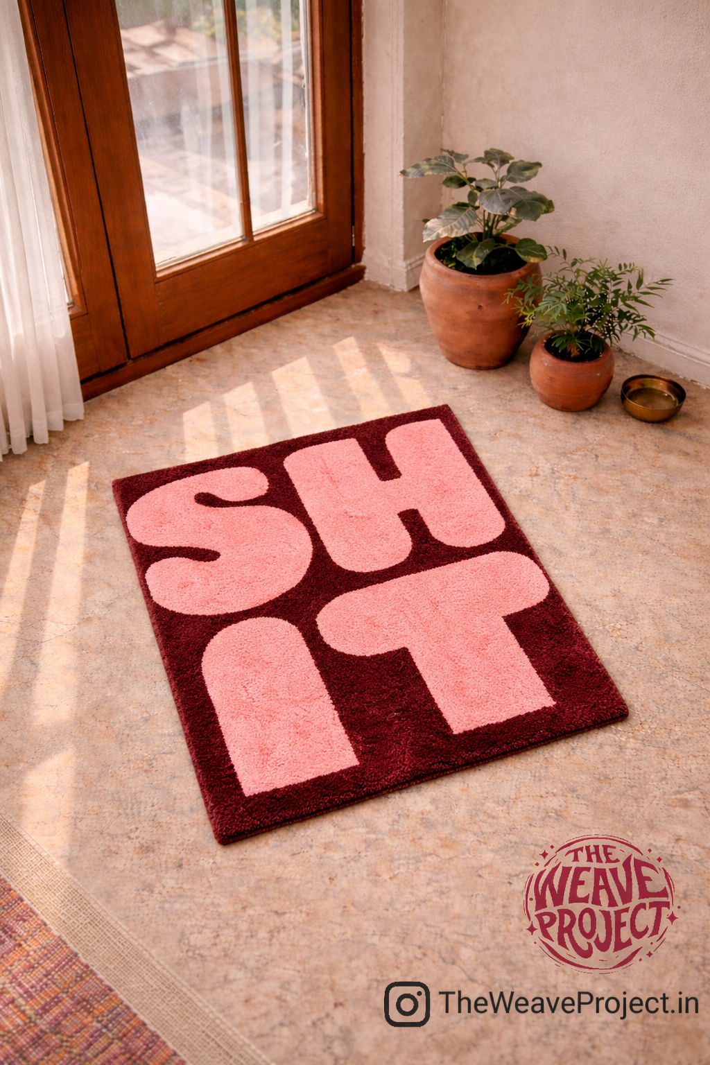 "SHIT" Typography Rug