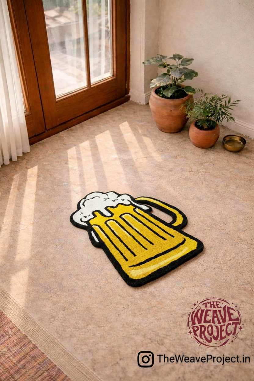 Foamy Beer Mug Rug