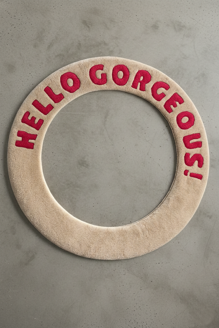 Hello Gorgeous Tufted Round Mirror Sleeve