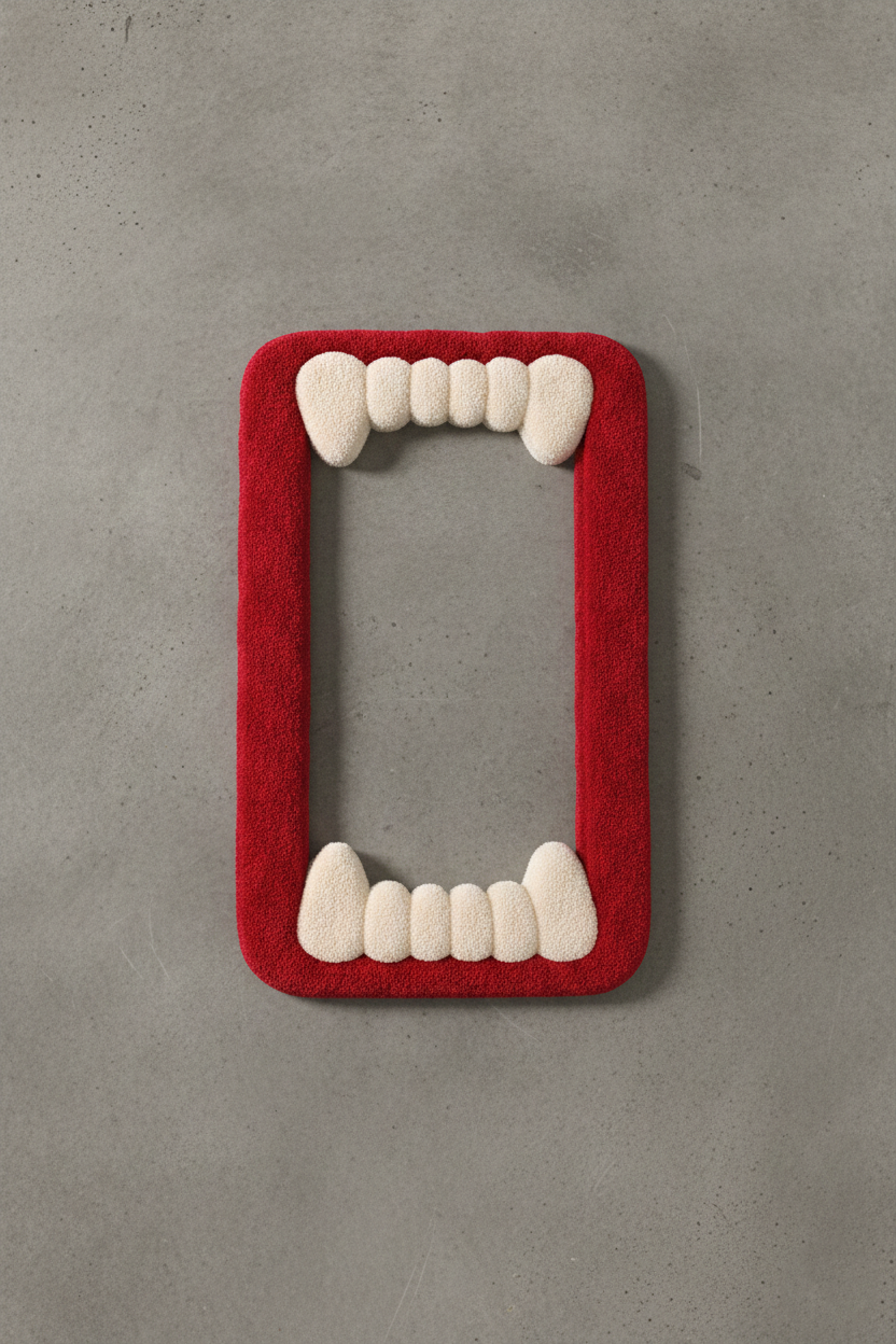 Vamp Bite Tufted Mirror Sleeve