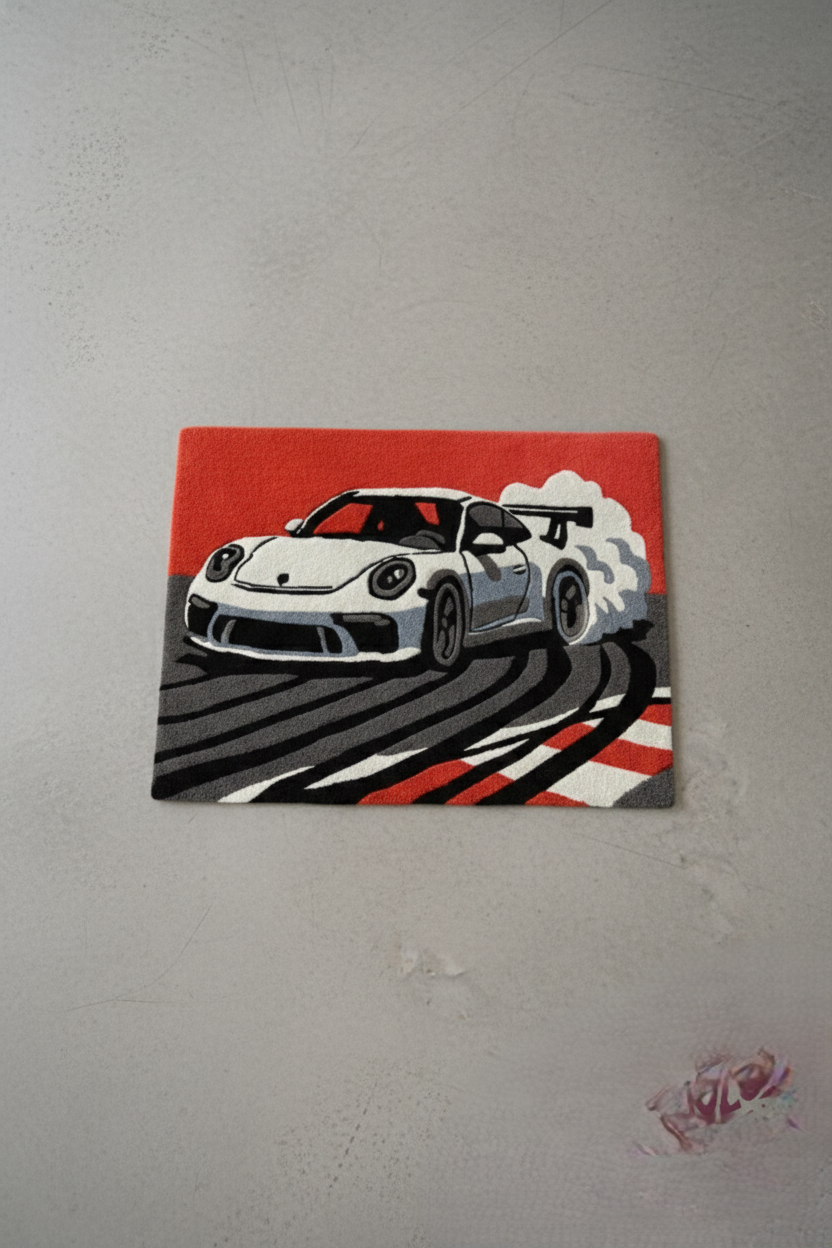 Porsche Car Rug