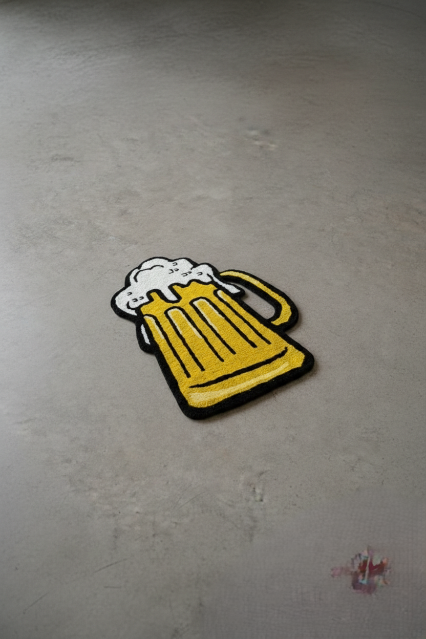 Foamy Beer Mug Rug