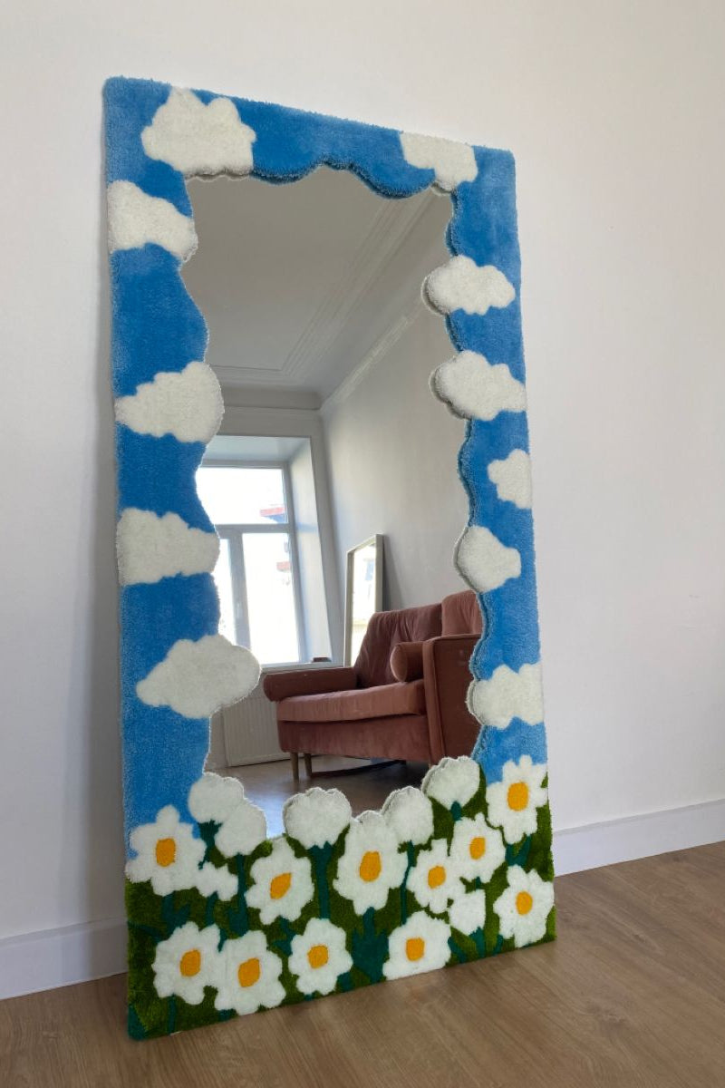 Cloud & Flower Tufted Mirror Sleeve
